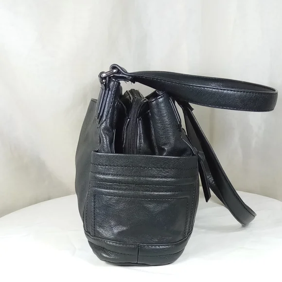 Rossetti Courte Black Fax Leather Satchel Shoulder Bag - Picture 7 of 16